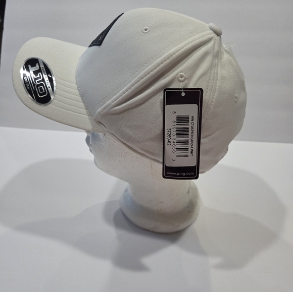 NWT Ping White Baseball Cap 110 Flex Fit Tech - Picture 3 of 8